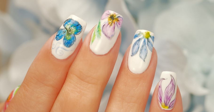 Watercolor nail online polish